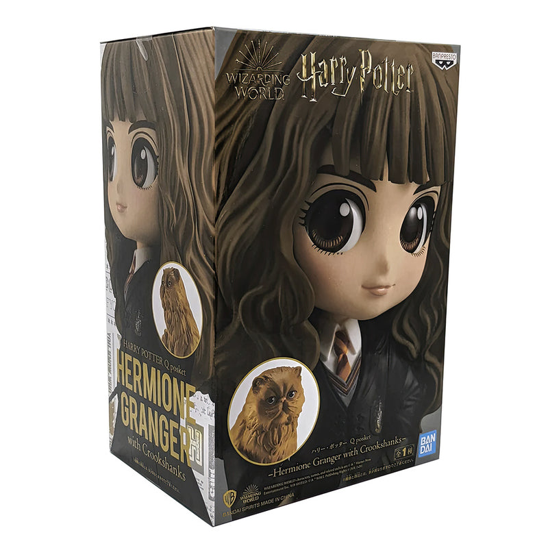 Estátua Banpresto QPosket Harry Potter - Hermione Granger & Crookshanks