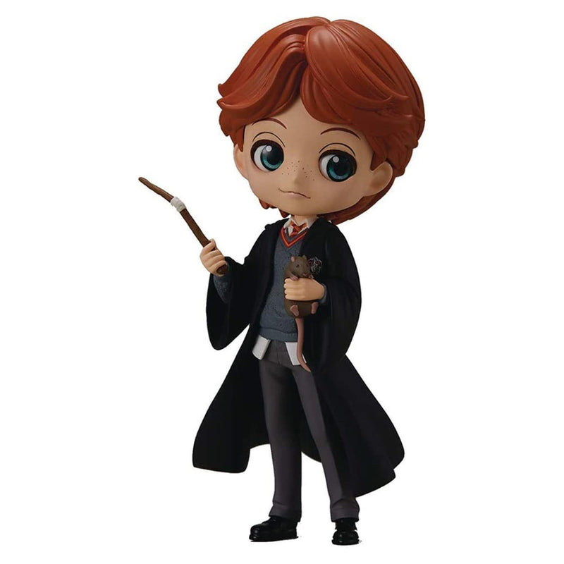 Estátua Banpresto QPosket Harry Potter - Ron Weasley & Scabbers