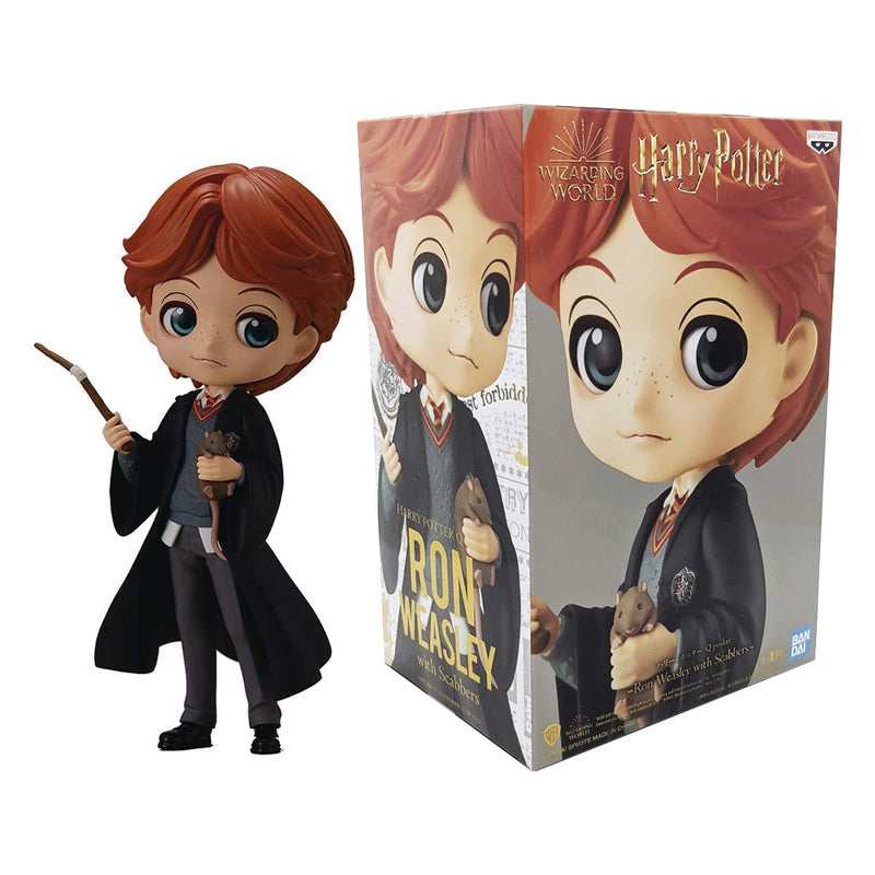 Estátua Banpresto QPosket Harry Potter - Ron Weasley & Scabbers