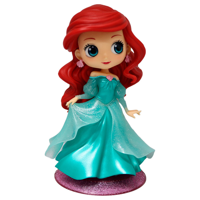 Estátua Banpresto QPosket Disney A Pequena Sereia Glitter Lline - Ariel Vestido de Pricesa