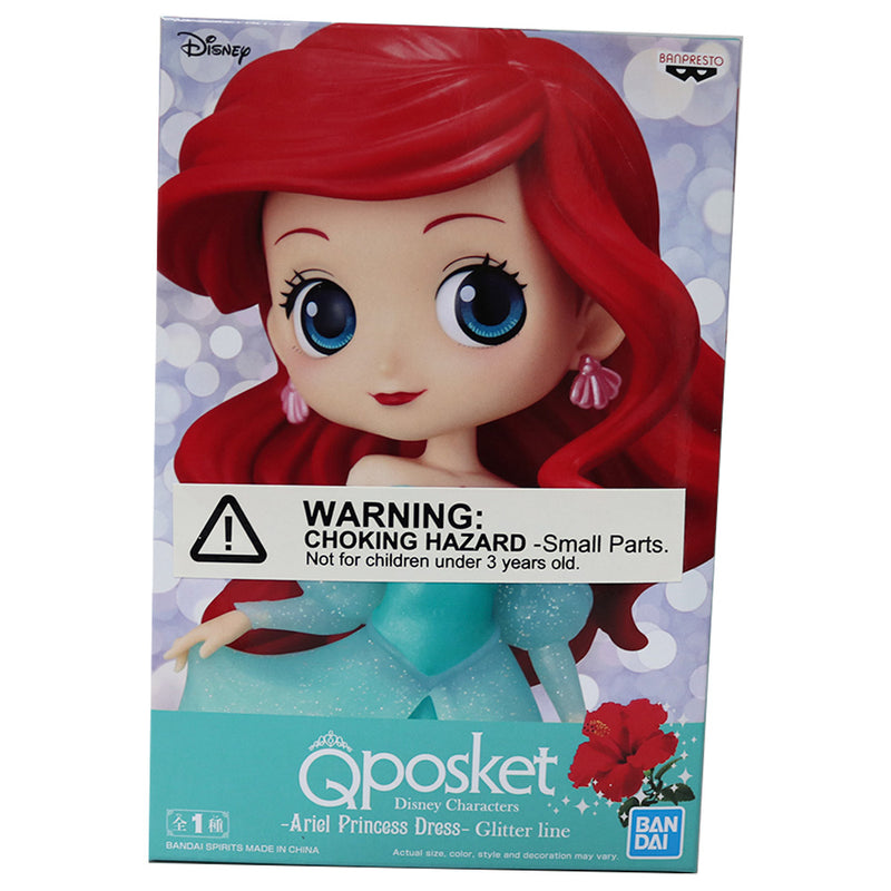 Estátua Banpresto QPosket Disney A Pequena Sereia Glitter Lline - Ariel Vestido de Pricesa