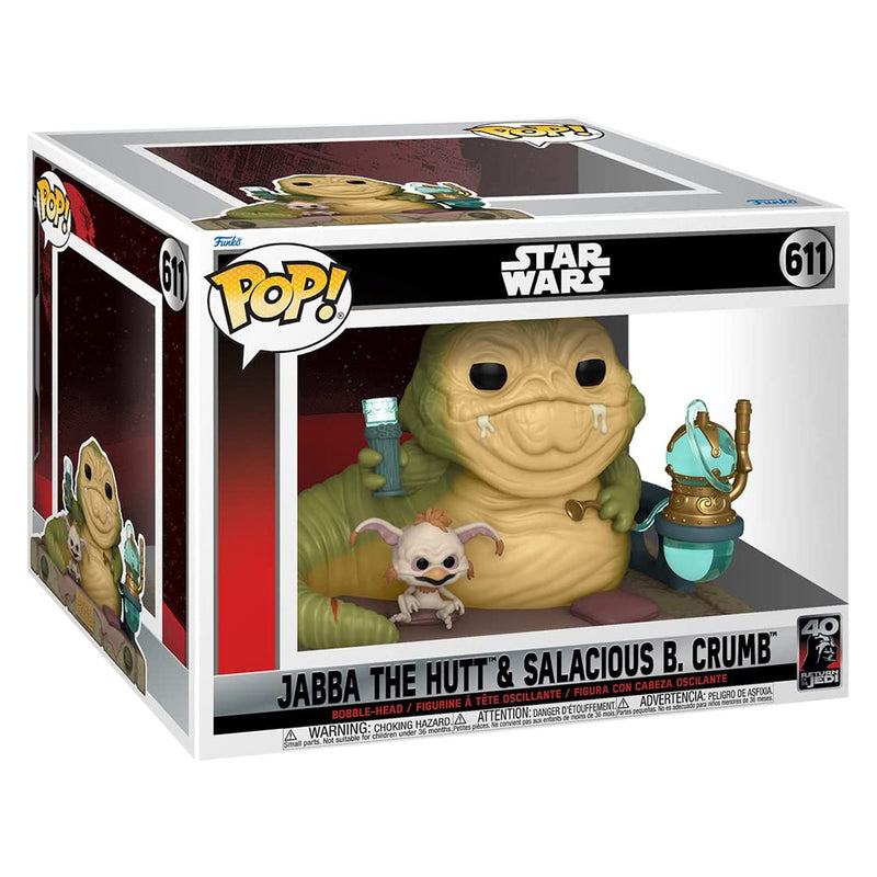 Funko Pop Deluxe Star Wars : Return Of The Jedi 40Th Anniversary - Jabba The Hutt & Salacious B. Crumb